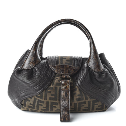 Fendi Zucca Nappa Nuvolata Vitello Tortuga Small Spy Tobacco Moro 1 of 9