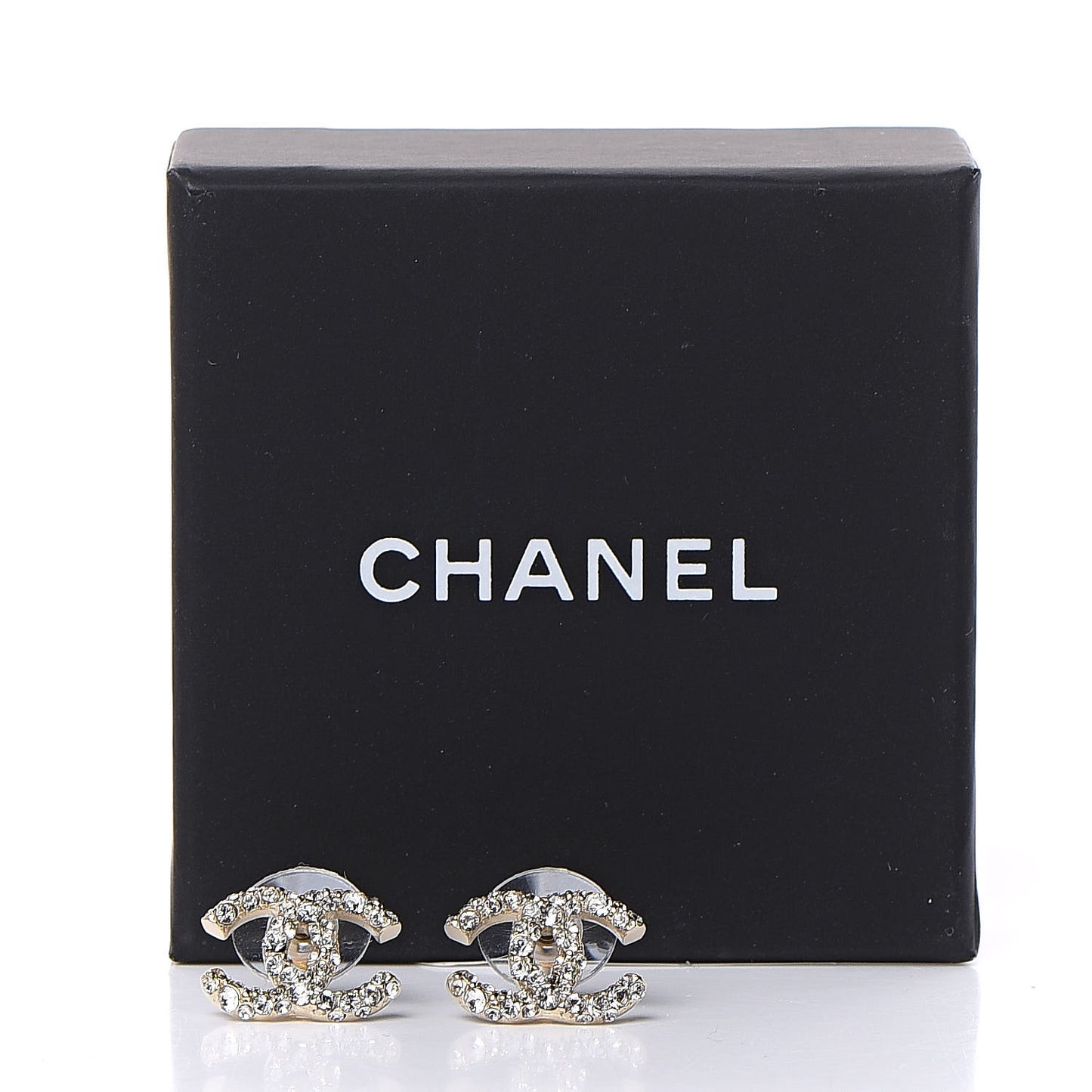Crystal CC First Class Stud Earrings Gold