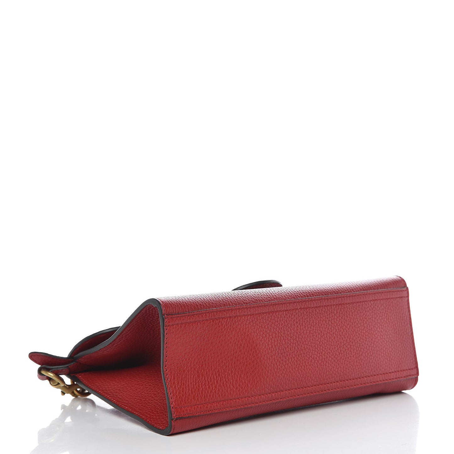 Calfskin Mini GG Marmont Top Handle Bag Vulcanic Red
