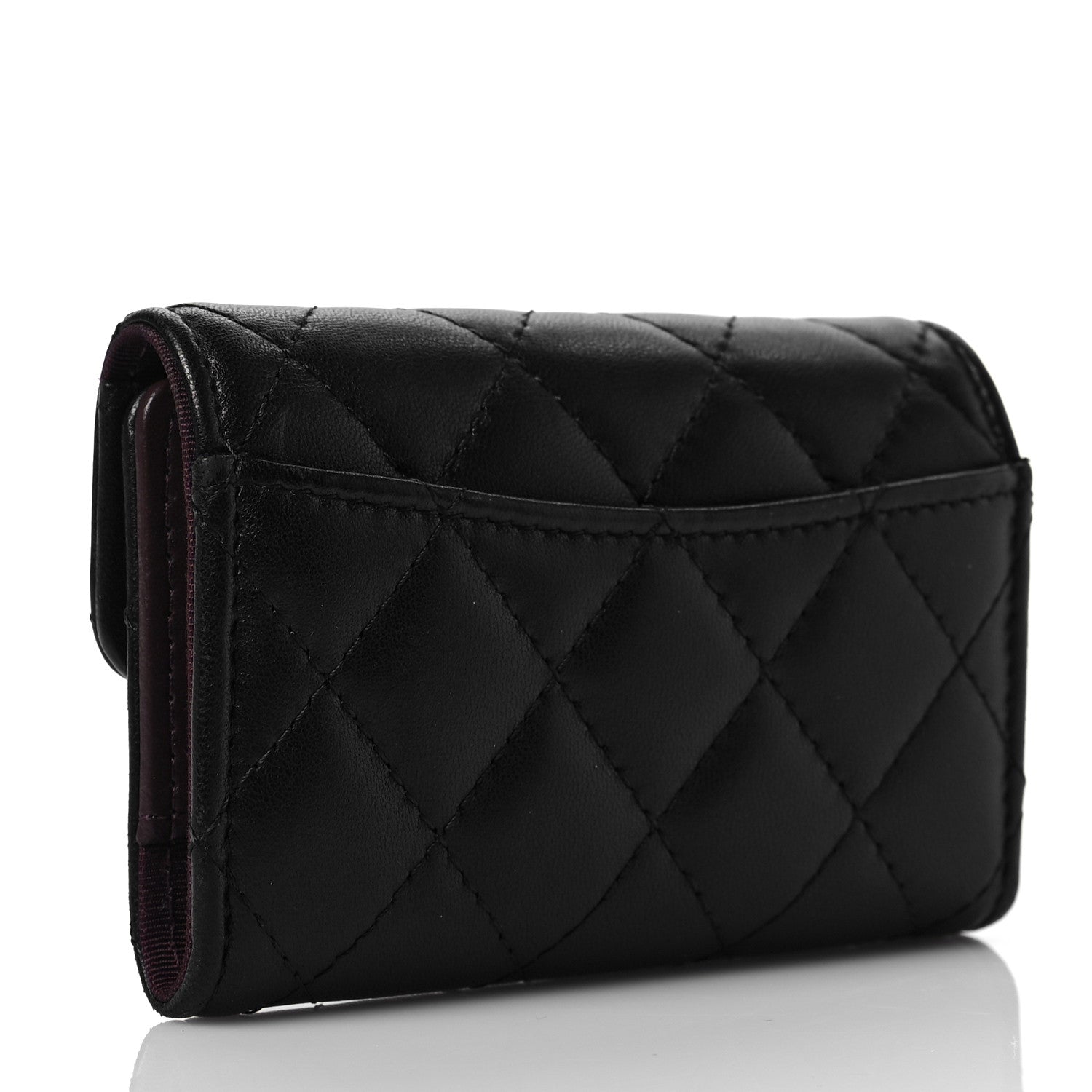 Chanel Lambskin Quilted 4 Key Holder Black 3 of 9