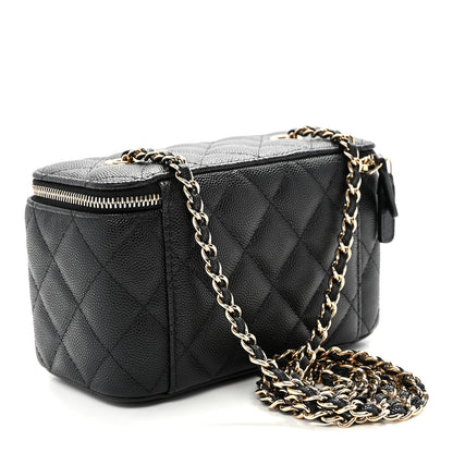 Chanel Caviar Quilted Small Vanity Case With Chain Black 3 of 10