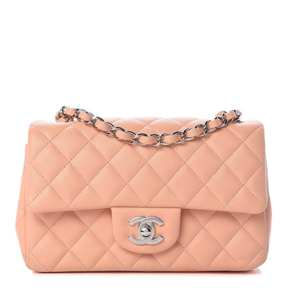 Chanel Lambskin Quilted Mini Rectangular Flap Light Pink 1 of 12