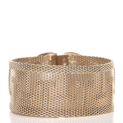 Chanel Metal Mesh CC Turnlock Bracelet Medium Gold 3 of 6