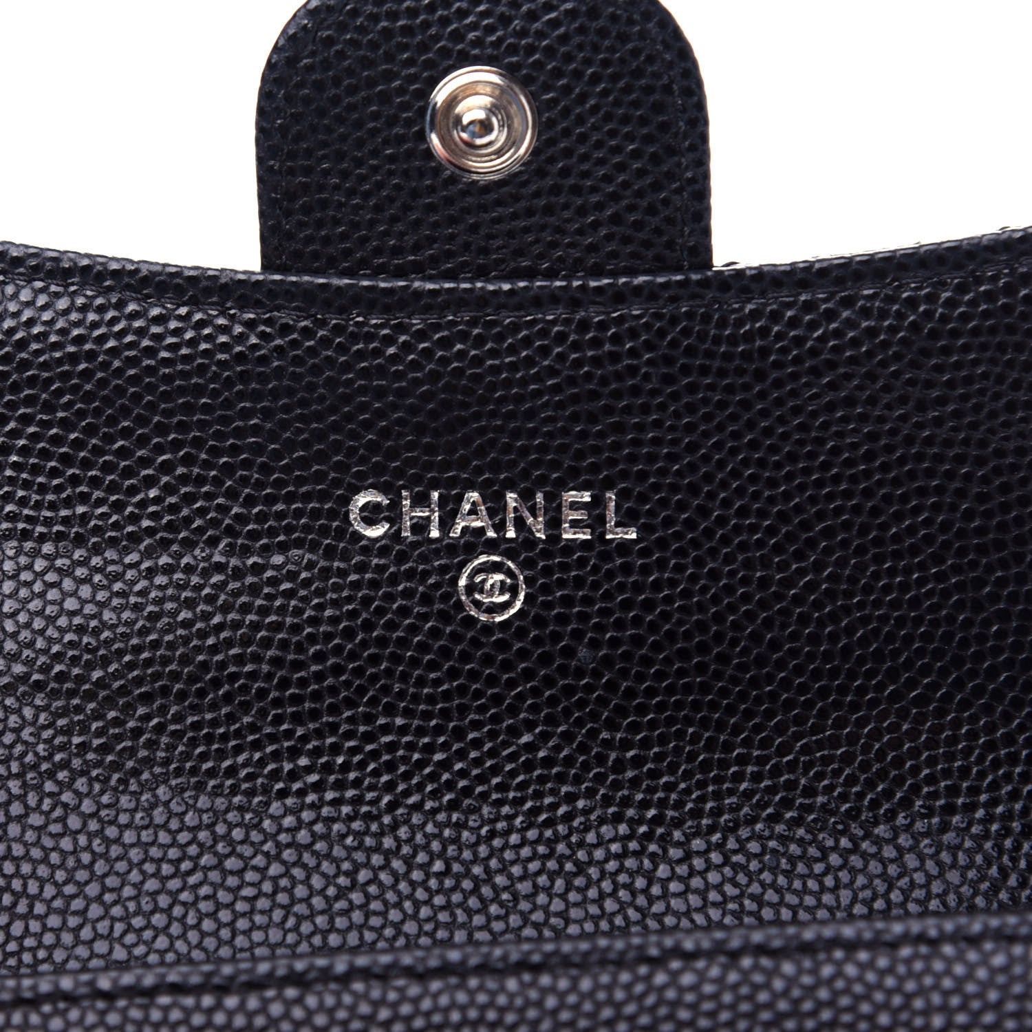 Chanel Caviar Chevron Quilted Flap Card Holder Black 6 of 9