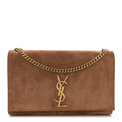 Saint Laurent Suede Medium Monogram Kate Satchel Macaron 1 of 10
