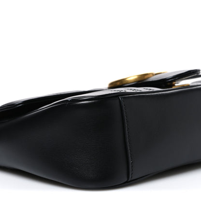 Gucci Calfskin Matelasse Small GG Marmont Shoulder Bag Black 9 of 10