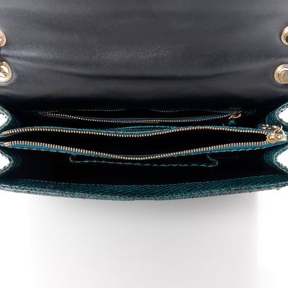 Bulgari Snakeskin Serpenti Forever Shoulder Bag Green 6 of 13