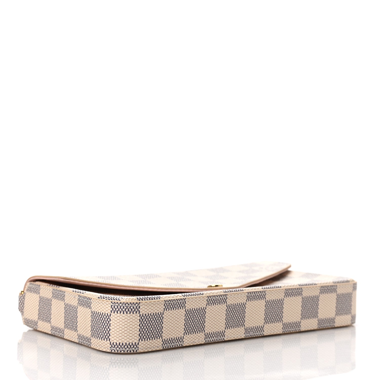 Louis Vuitton Damier Azur Pochette Felicie Chain Wallet Rose Ballerine 5 of 10