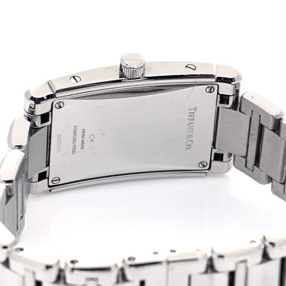 Tiffany Stainless Steel Diamond Bezel 22mm Grand Resonator Quartz Watch Blue 4 of 5