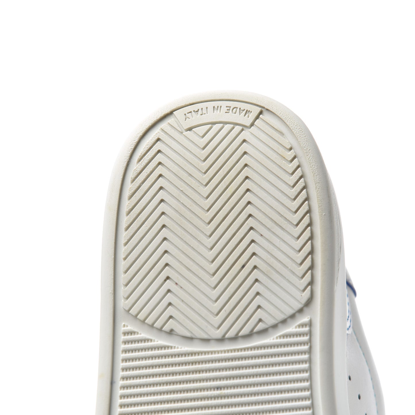 Calfskin Womens Logo Sneakers 40 White Blue