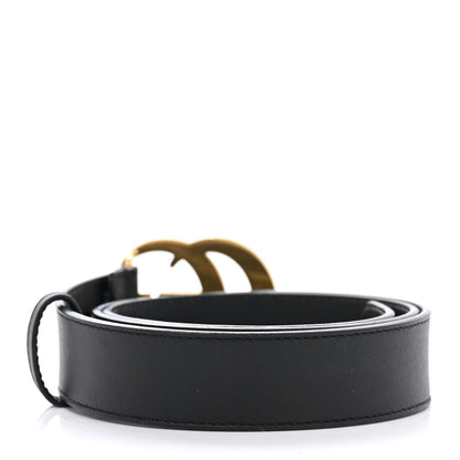 Gucci Calfskin Double G 30mm Belt 80 32 Black 2 of 6