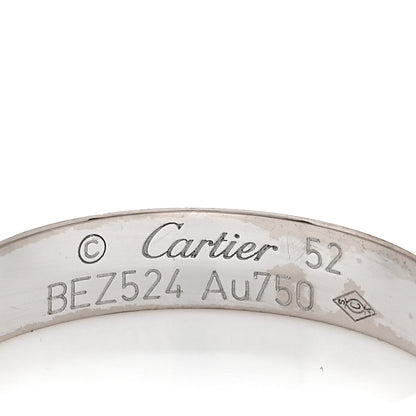 Cartier 18K White Gold 3.5mm LOVE Wedding Band Ring 52 6 4 of 4