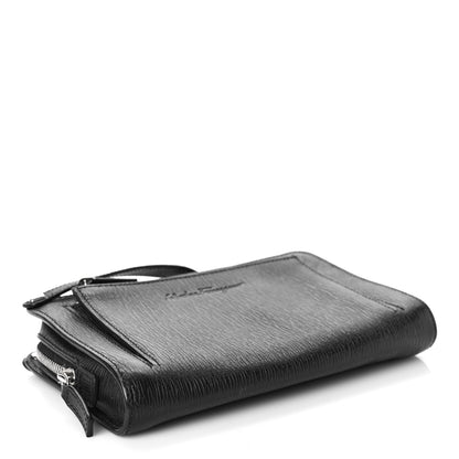 Salvatore Ferragamo Calfskin Wristlet Clutch Black 4 of 9