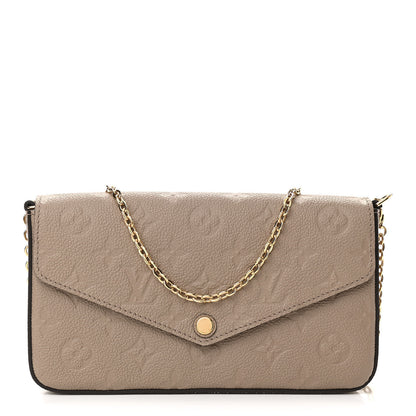 Louis Vuitton Empreinte Pochette Felicie Chain Wallet Tourterelle 1 of 11
