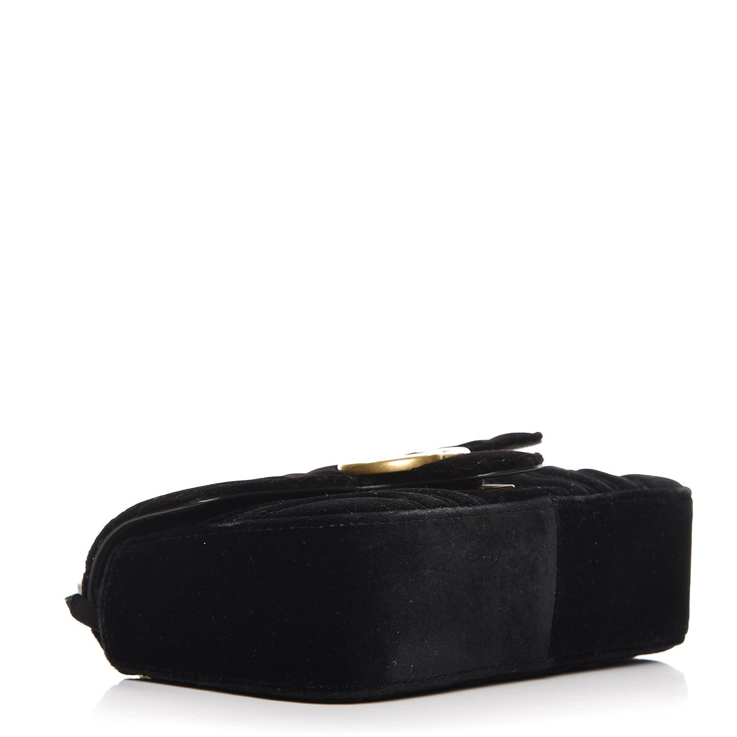 Velvet Matelasse Mini GG Marmont Shoulder Bag Black