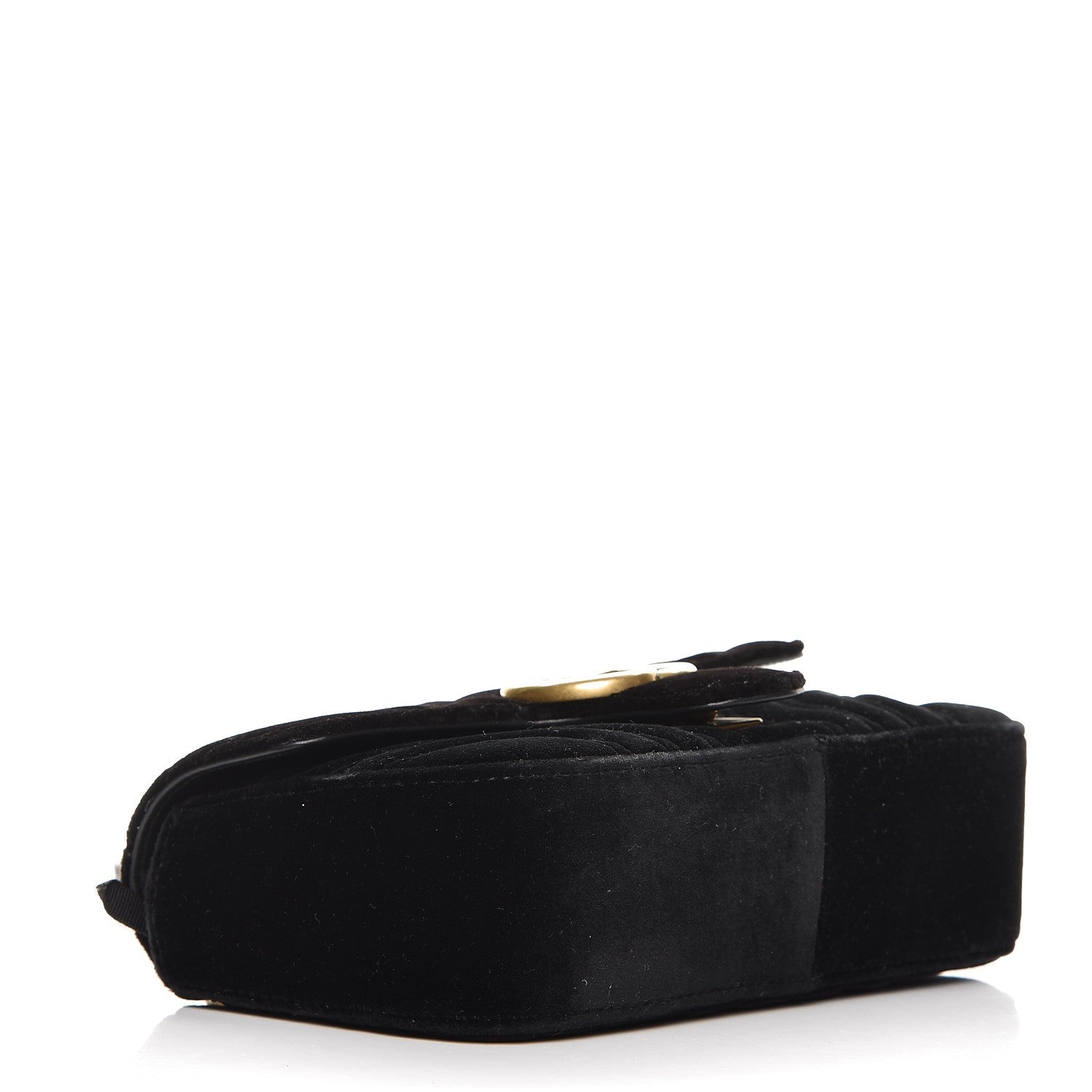 Gucci Velvet Matelasse Mini GG Marmont Shoulder Bag Black 4 of 7