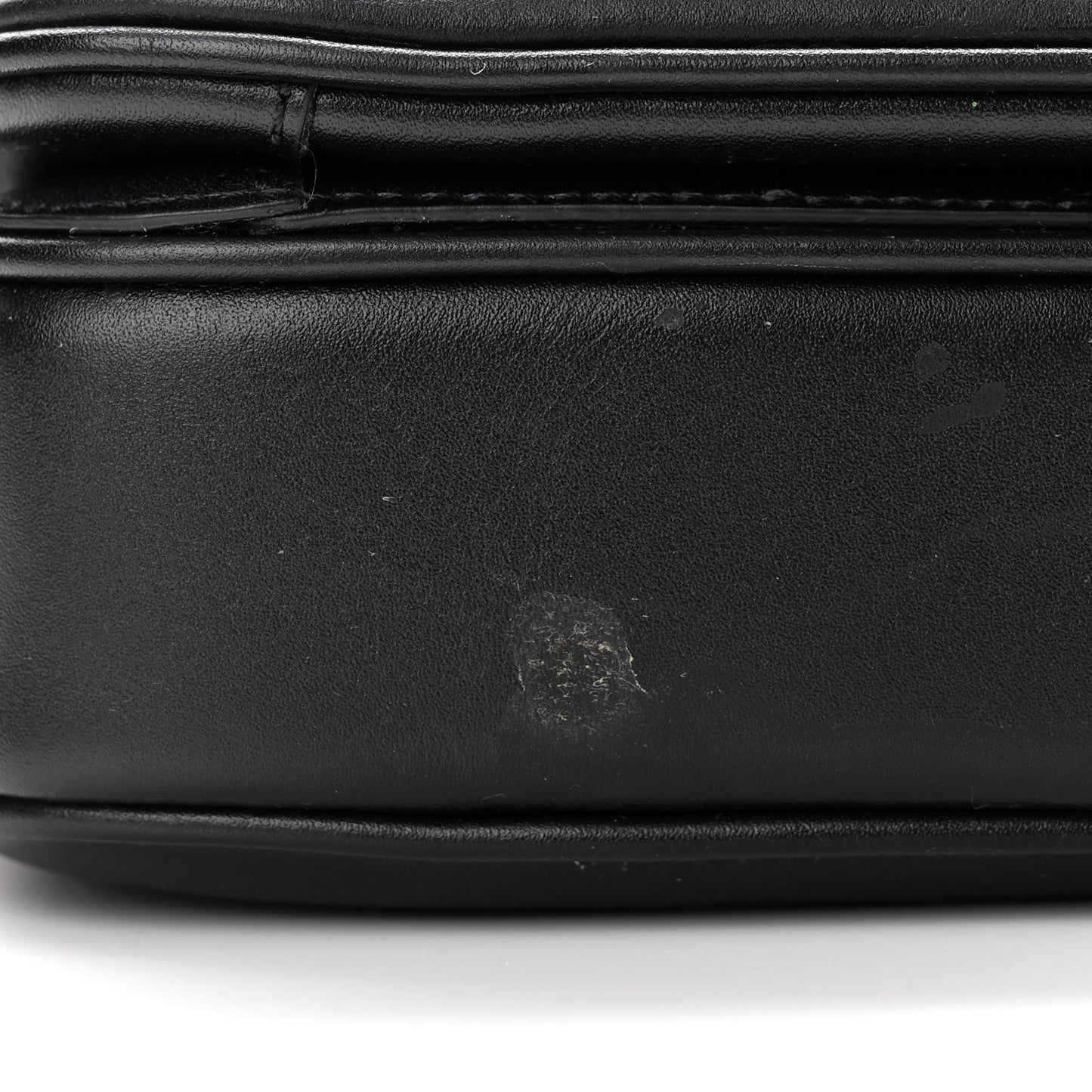 Shiny Calfskin Small C Bag Black