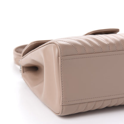 Prada Soft Calfskin Impunture Diagramme Flap Top Handle Bag Cipria 7 of 10