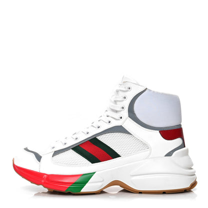 Gucci Calfskin High Top Sneakers 9.5 White 1 of 11