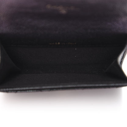Chanel Iridescent Caviar Flap Quilted Card Holder Black 5 of 9