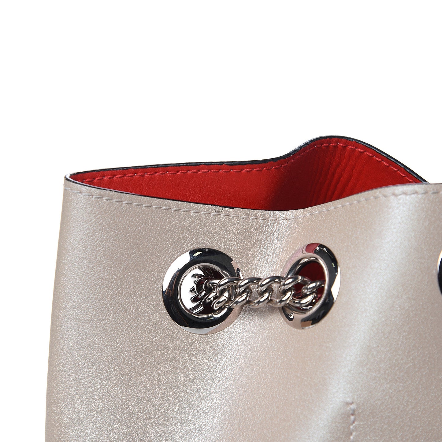 Calfskin Paris Marie Jane Logo Backpack Nude Platine