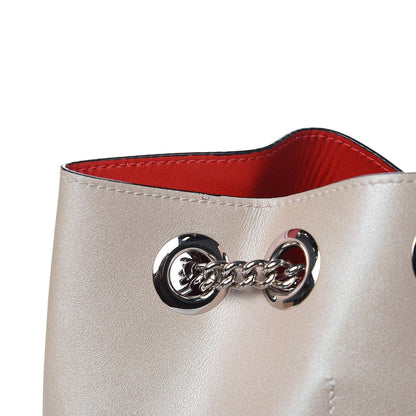 Christian Louboutin Calfskin Paris Marie Jane Logo Backpack Nude Platine 9 of 12