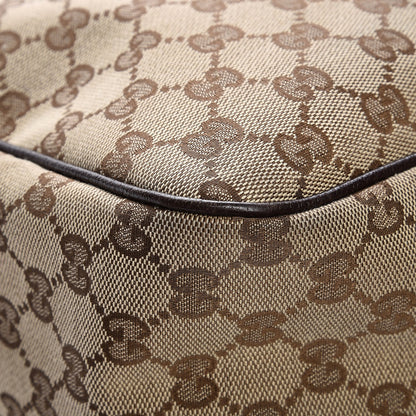 Gucci Monogram Large Flap Messenger Bag Beige Dark Brown 11 of 15