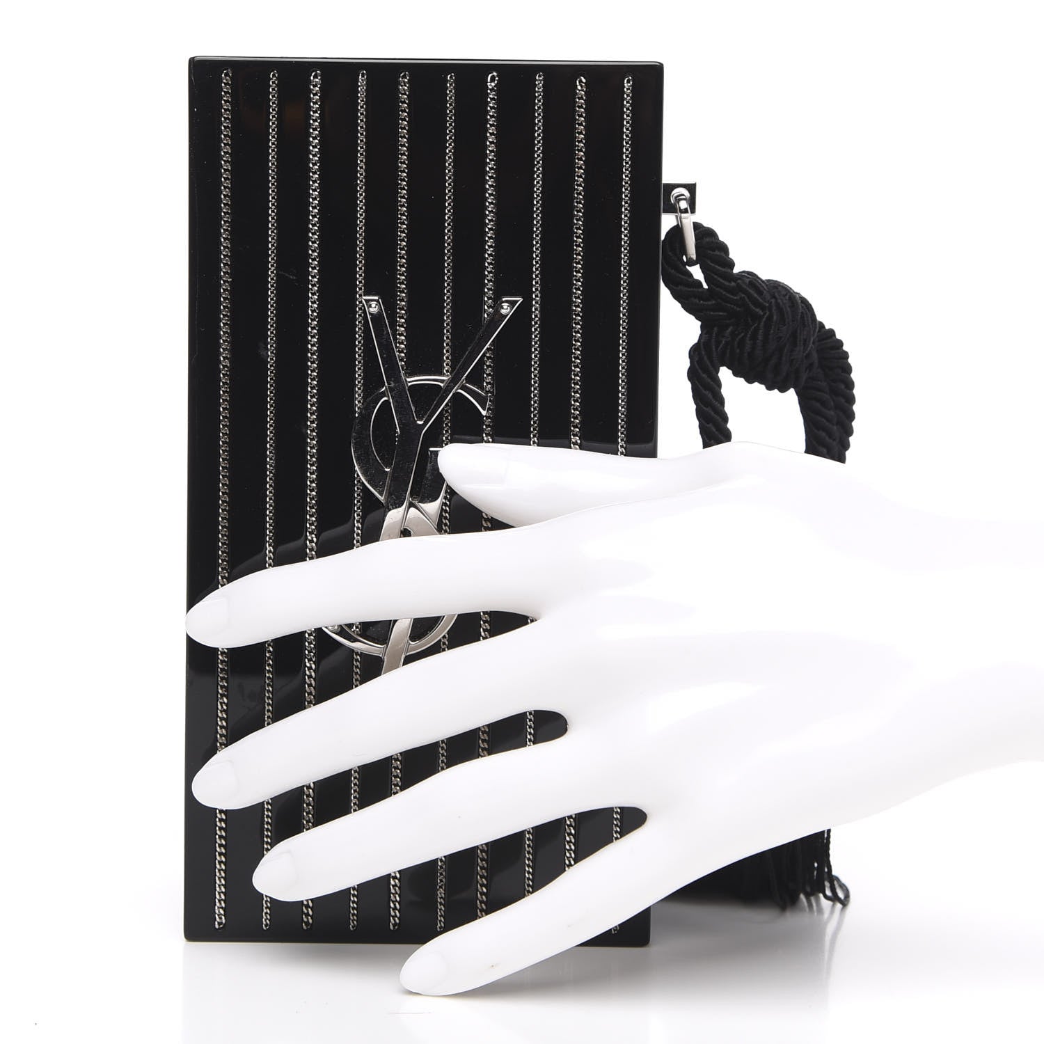Saint Laurent Acrylic Metal Miniadure Logo Match Box Black 2 of 12