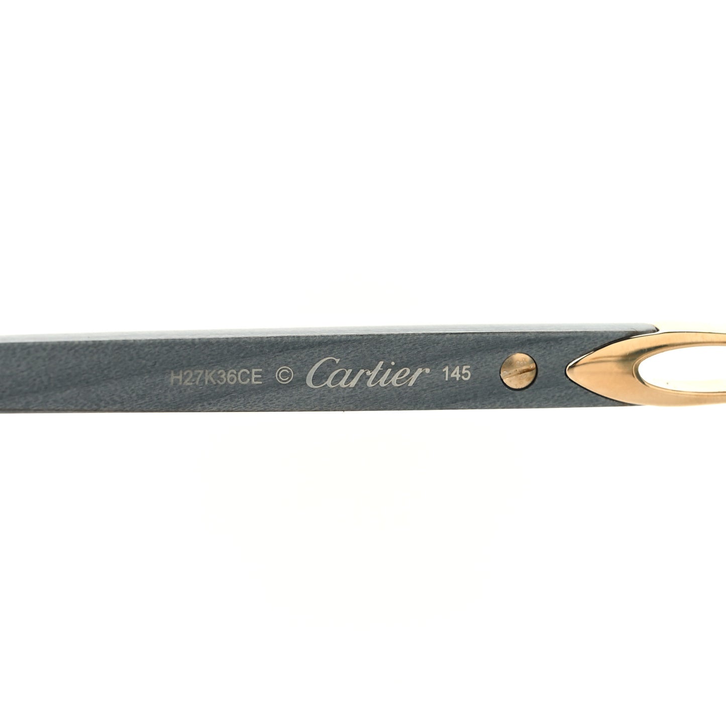Wood Elongated C de Cartier Rimless Sunglasses Green