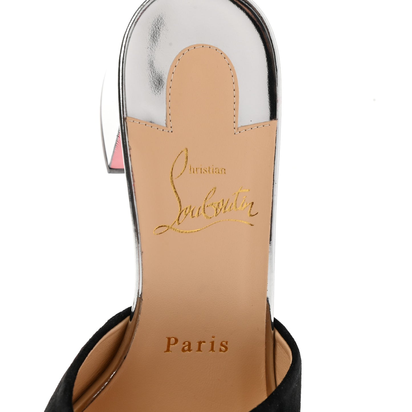 Veau Velours Specchio Dear Home 55 Slide Sandals 35.5 Black Crystal