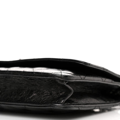 Chanel Metallic Aged Calfskin Quilted Reissue Wallet On Chain WOC Black 11 of 12