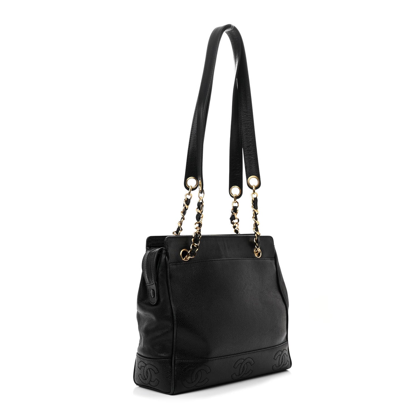 Caviar CC Shoulder Bag Black