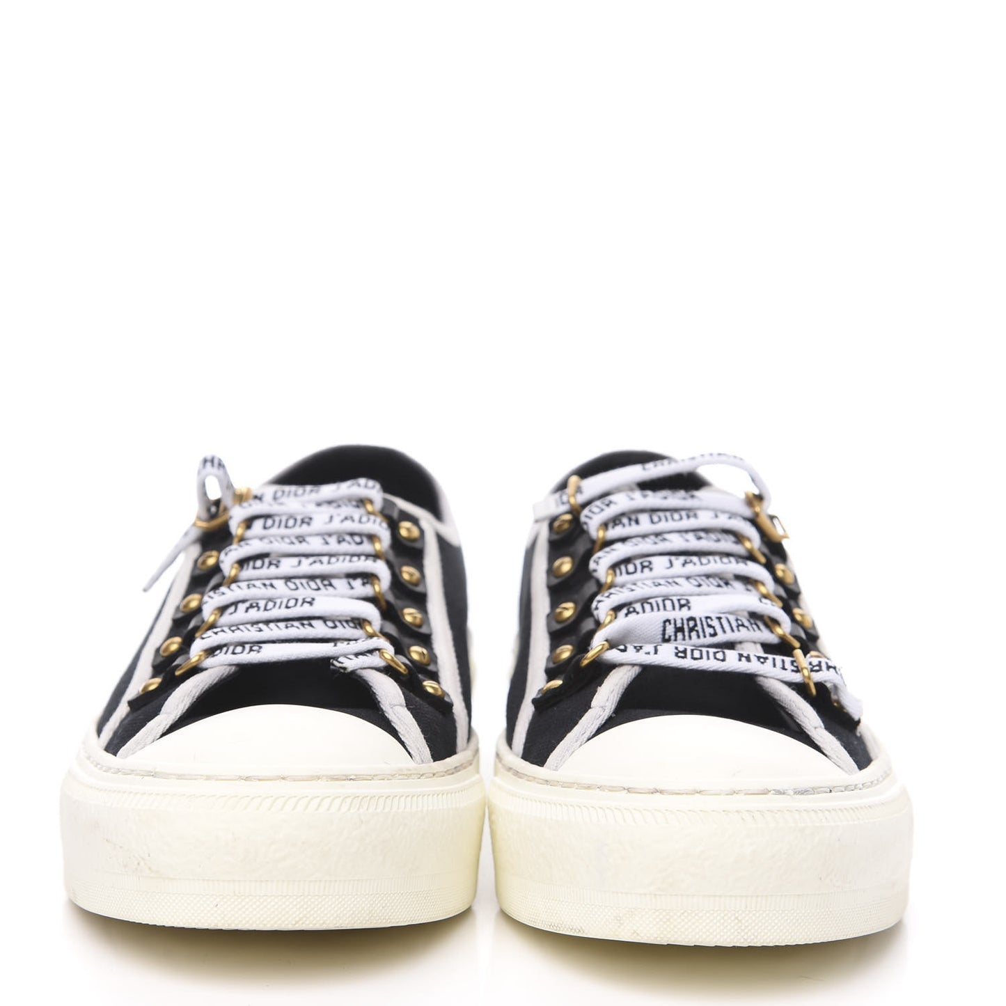 Canvas Walk'N'Dior Low Top Sneakers 38.5 Black