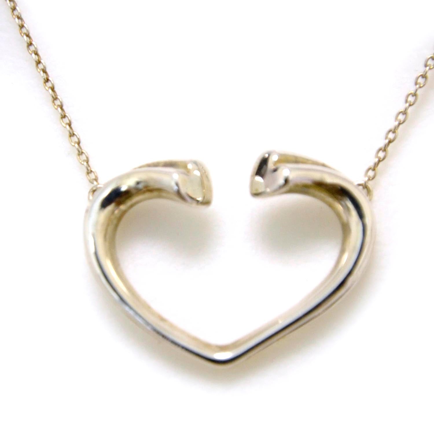 Tiffany Sterling Silver Paloma Picasso Tenderness Heart Pendant Necklace 3 of 5