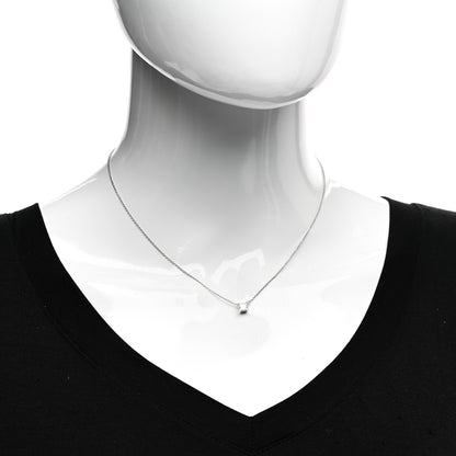 Tiffany Platinum Diamond .47ct Solitaire Pendant Necklace 2 of 5