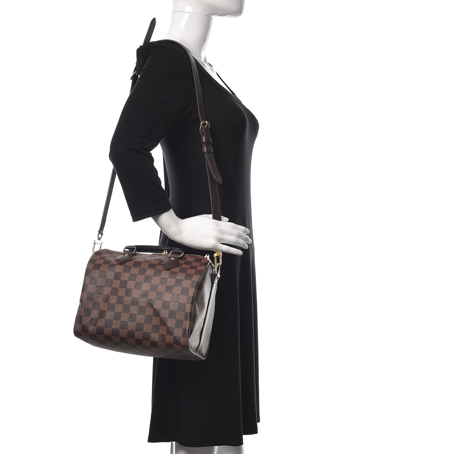 Damier Ebene Speedy Bandouliere 25