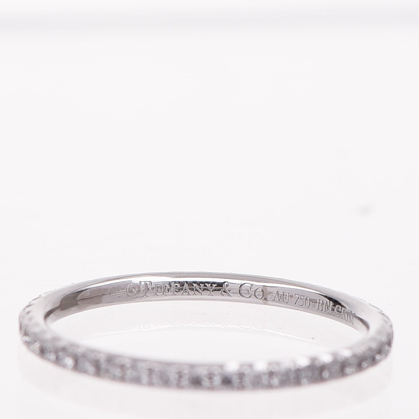 18K White Gold Diamond Metro Ring 48 4.5