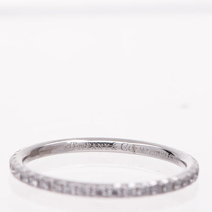 Tiffany 18K White Gold Diamond Metro Ring 48 4.5 3 of 5
