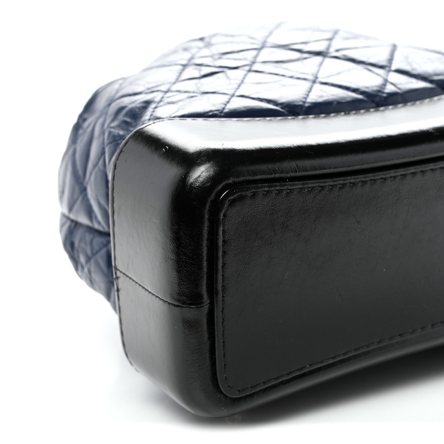 Chanel Aged Calfskin Quilted Gabrielle Backpack Navy Black 9 of 10