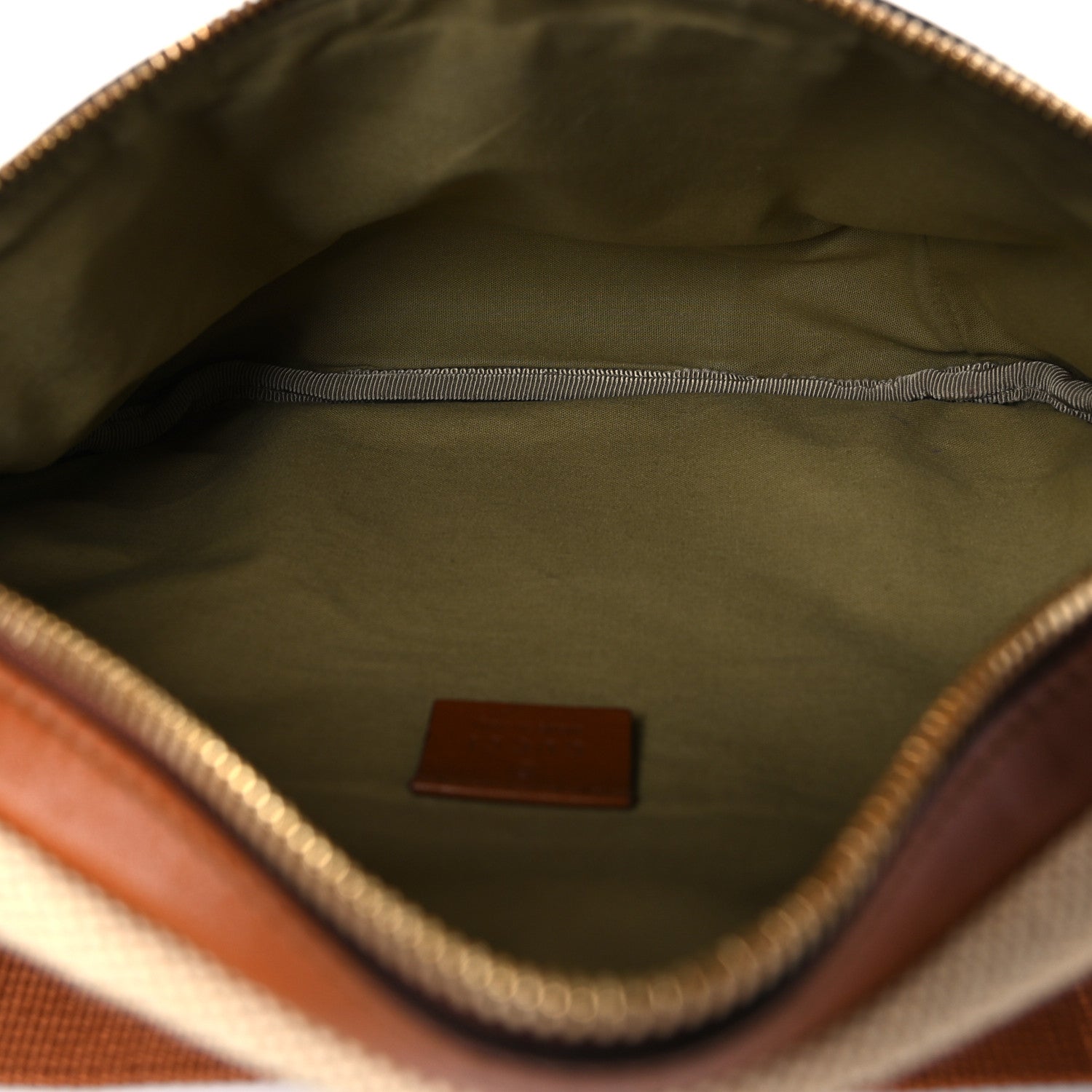 Gucci Vintage Canvas Web Belt Bag Sand Cuir 5 of 9
