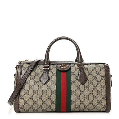 Gucci GG Supreme Monogram Web Medium Ophidia Boston Brown 1 of 10