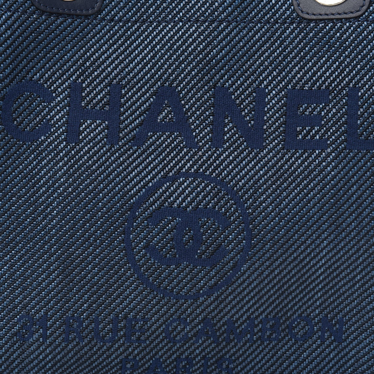 Chanel Canvas Mini Deauville Tote Denim Blue 10 of 11