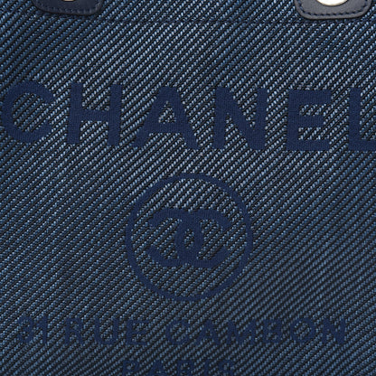 Chanel Canvas Mini Deauville Tote Denim Blue 10 of 11