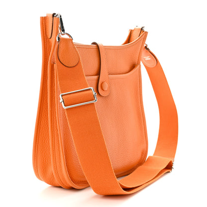 Hermes Taurillon Clemence Evelyne III PM Orange 3 of 12
