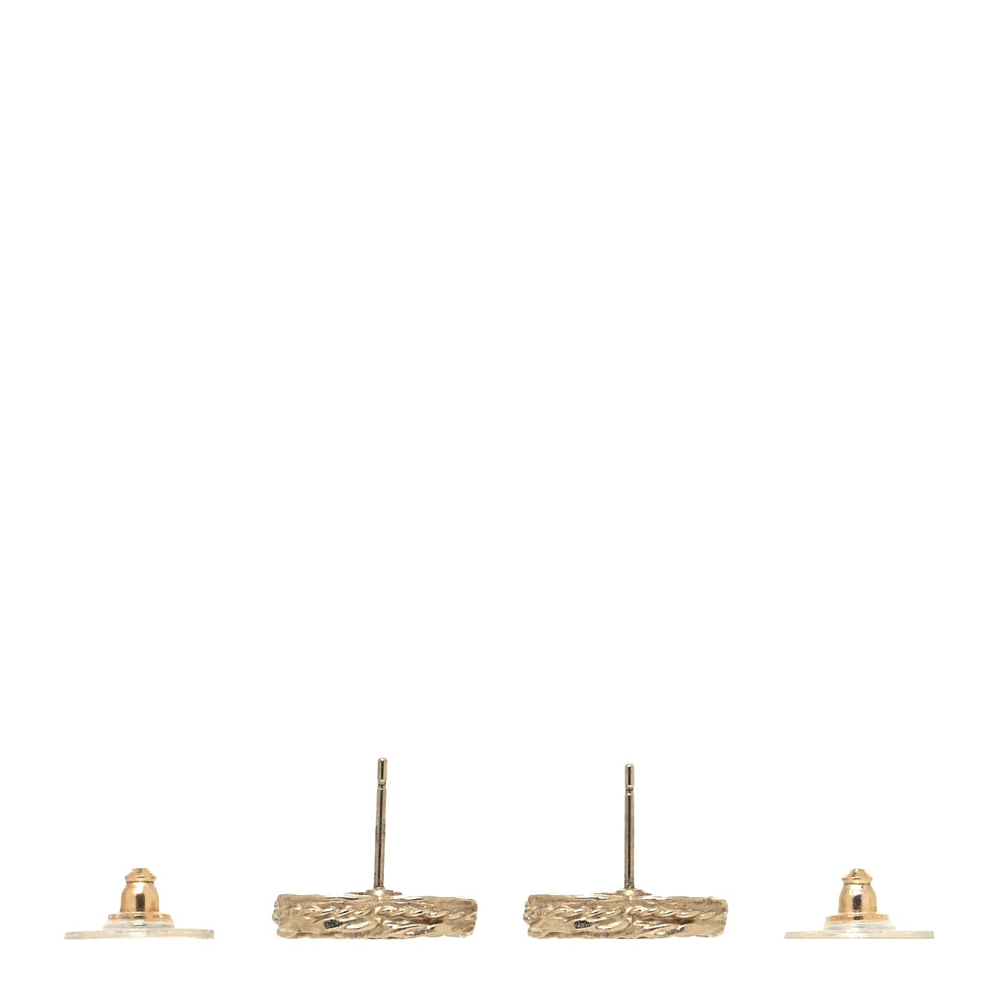 Crystal Timeless CC Earrings Light Gold Grey