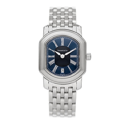 Tiffany Stainless Steel 24mm Mark Coupe Resonator Quartz Watch Blue 1 of 5