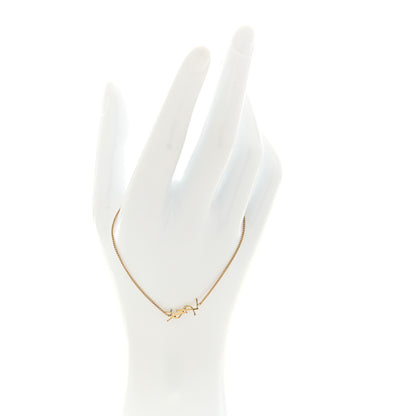 Saint Laurent Brass Monogram Charm Bracelet Gold 2 of 4