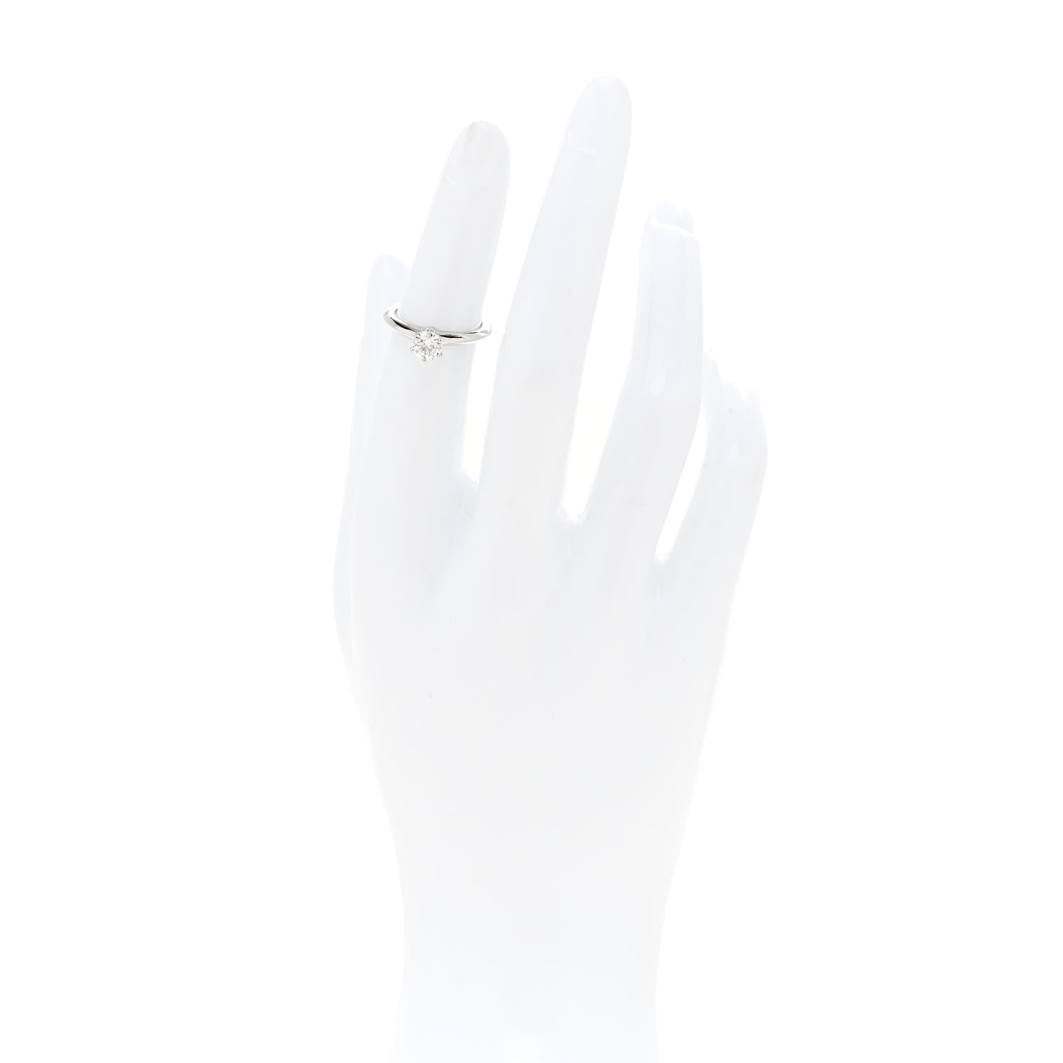 Tiffany Platinum Diamond .46ct Solitaire Engagement Ring 46 3.75 2 of 8