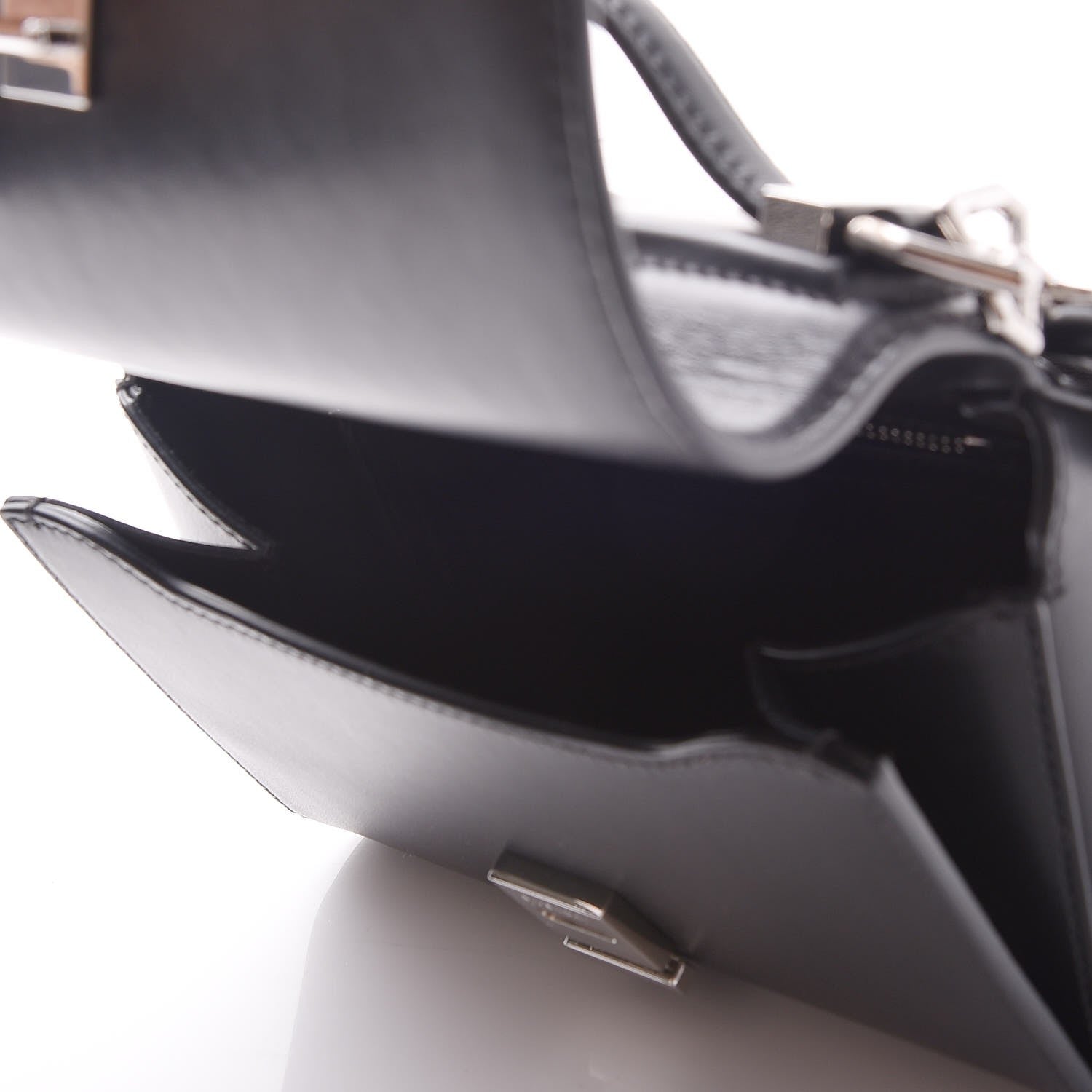 Givenchy Calfskin Mini Pandora Box Logo Strap Crossbody Bag Black 5 of 7