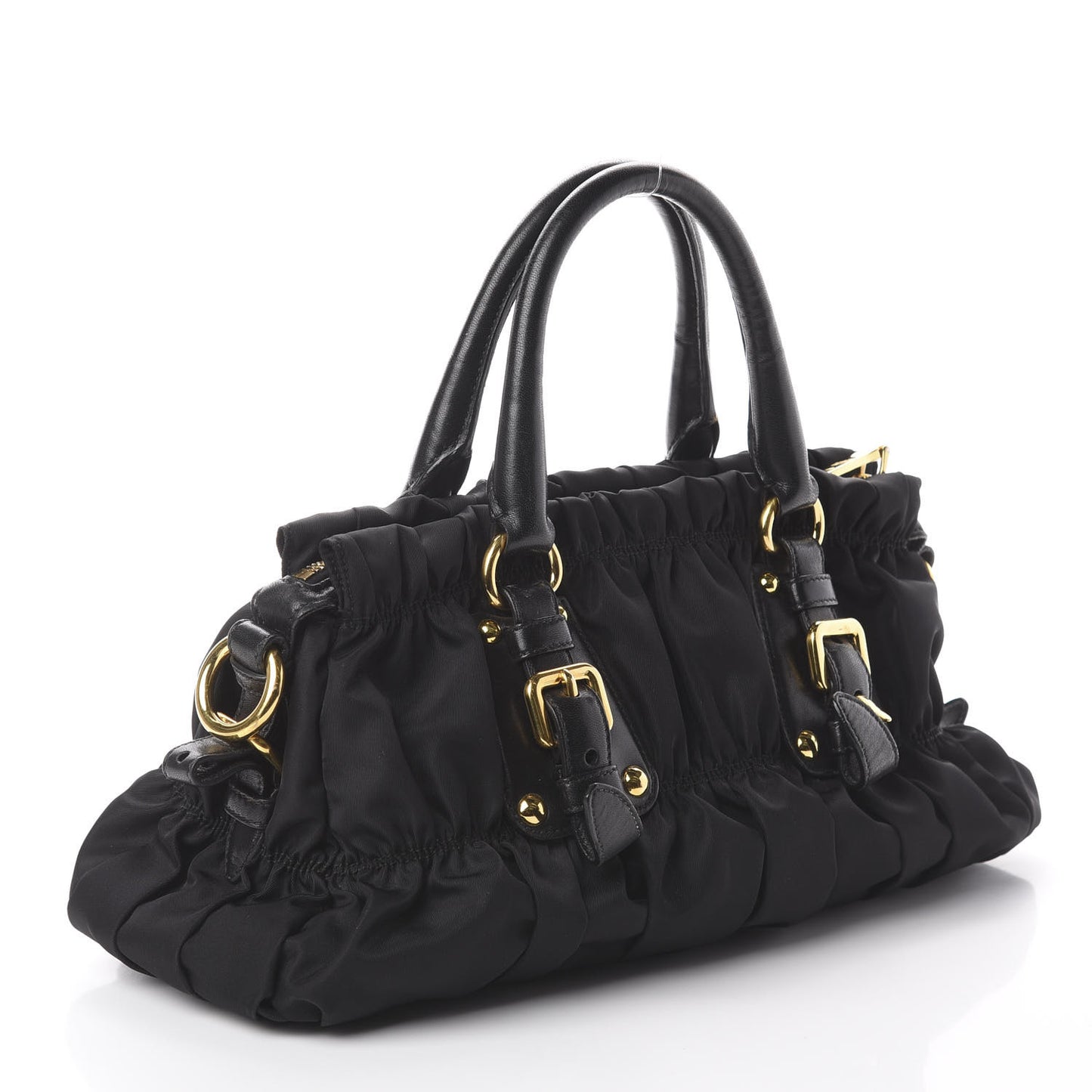 Tessuto Nylon Nappa Gaufre Bag Black